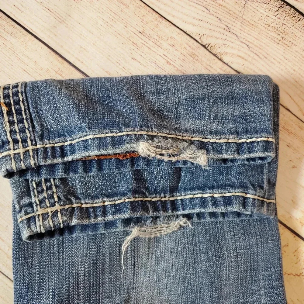 Rock Revival Men's 32x32 Brant Straight Leg Disterssed Jeans Buckle Exclusive - Picture 12 of 12